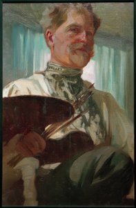 Autoportrait avec palette - Alphonse Mucha