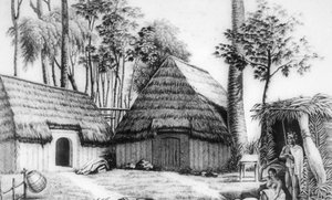 La maison du chef, Kalaimoku, 1819 - Alphonse Pellion