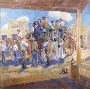 Le gouverneur Burnett remettant la charte de l