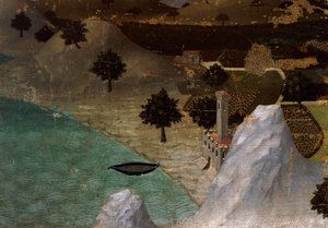 Château sur le bord du lac - Ambrogio Lorenzetti