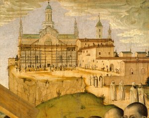 Construction de la Certosa di Pavia (détail) - Ambrogio da Fossano (c.1460 1523)