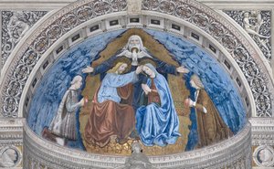 Couronnement de la Vierge Marie avec Dieu et le Saint-Esprit entre Francesco et Ludovico Sforza, 1500-1522