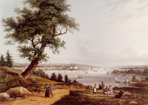 Vue de la ville de New York en 1840 - Ambroise Louis Garneray