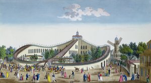 Promenades Aériennes, Jardin Baujon, Honoré par la Présence de Sa Majesté, 2 août 1817 - Ambroise Louis Garneray