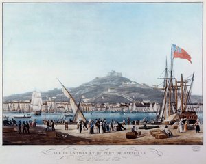 Vue du port de Marseille sous la Restauration