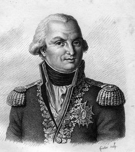 Amiral Villaret de Joyeuse (Louis Thomas, comte de Villaret de Joyeuse) Amiral français (1747-1812). Dans Portraits des généraux français en suite des victoires et conquêtes des Français. Gravé par Ambroise Tardieu en 1818. Collection Stella