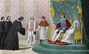 François II (1544-1560) annonce aux députés du Parlement venus le saluer après la mort de son père qu