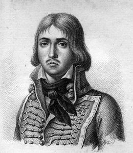 Général Marceau. François Séverin Marceau Desgraviers Général français (1769 à 1796). dans Portraits des généraux français suivant les victoires et conquêtes des français. Gravé par Ambroise Tardieu en 1818. Collection Stella - Ambroise Tardieu