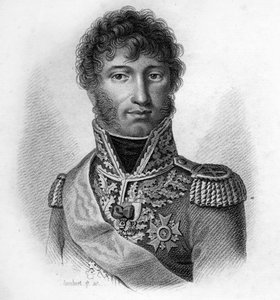 Joachim Murat (1767 - 1815), maréchal de France, roi de Naples dans « Portraits des généraux français suivant les victoires et conquêtes des Français ». Gravé par Ambroise Tardieu en 1818. Collection Stella - Ambroise Tardieu