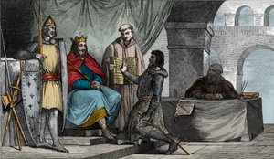 Louis II (848-879) le Bègue reçoit un serment d