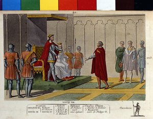 Louis VIII dit «Le Lion» (1187 - 1226), dynastie capétienne, répond avec fierté et fermeté à un envoyé du roi Henri III. En effet, il fit la guerre à Henri III, qui avait refusé d