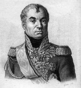 Maréchal Oudinot. Nicolas Charles Oudinot, Duc de Reggio Maréchal de France (1767 à 1847). dans Portraits des généraux français suivant les victoires et conquêtes des français. Gravé par Ambroise Tardieu en 1818. Collection Stella
