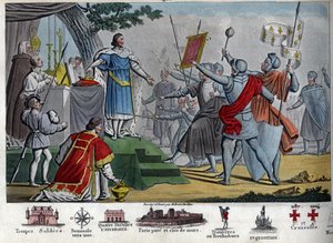 Philippe II (1165-1223), roi capétien, dit « Auguste », propose de donner sa couronne à ses soldats s