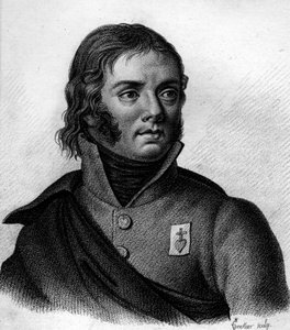 Portrait de Charles Melchior Arthus, marquis de Bonchamps (1760-1793) général - dans "Portraits des généraux français qui suite aux victoires et conquêtes des Français". Gravé par Ambroise Tardieu en 1818. Collection Stella - Ambroise Tardieu