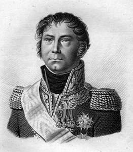 Portrait du général Becker qui escorta Napoléon Ier en 1815 au lieu de son embarquement pour Sainte-Hélène après les 100 jours. Dans “Portraits des Généraux Français”. Gravé par Ambroise Tardieu en 1818. Collection Stella. - Ambroise Tardieu