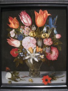 Fleurs dans un verre