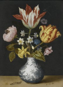 Nature morte de fleurs dans un vase Wan-Li - Ambrosius Bosschaert the Elder