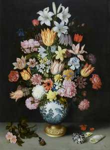 Nature morte de fleurs dans un vase Wan Li - Ambrosius the Elder Bosschaert