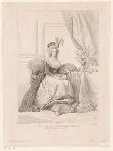Portrait de Marie-Antoinette, reine de France - Amédée Félix Barthélemy Geille