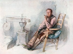 Un vieux fermier (lithographie couleur)