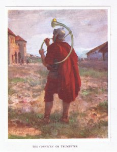 Un Cornicen ou trompettiste, illustration de The Roman Soldier, 1928