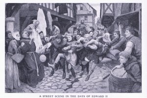 Une scène de rue à l