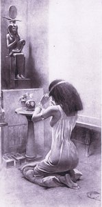 Une femme égyptienne à ses dévotions - Amedee Forestier