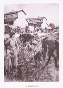 À une maison de poste, illustration de The Roman Soldier, 1928