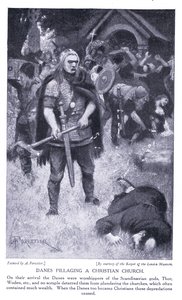 Les Danois pillant une église chrétienne, années 1920