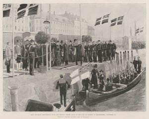 Le tour continental du roi Édouard, Sa Majesté prenant congé du roi de Suède à Helsingborg, 20 septembre