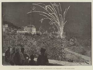 Anniversaire de la princesse Béatrice à Grasse, illuminations et feux d