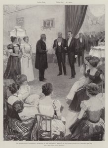 La Conférence de Bloemfontein, Réception à la Présidence, Réunion de Sir Alfred Milner et du Président Kruger - Amedee Forestier