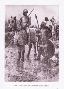 Le Cataphractus ou cavalier blindé, illustration de The Roman Soldier, 1928