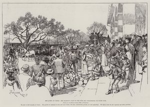 La Reine à Cimiez, visite de Sa Majesté à la Fête des Congourdons, ou Foire aux Courges