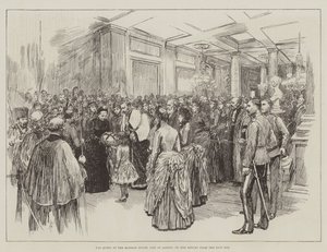 La reine au Mansion House, City de Londres, à son retour de l