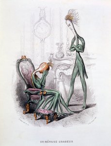 Un ménage orageux, illustration de 