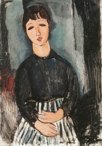 Un serviteur en tablier rayé, 1916 - Amedeo Modigliani