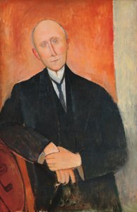 Homme sur fond orange