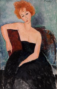 Jeune fille rousse en robe de soirée - Amedeo Modigliani