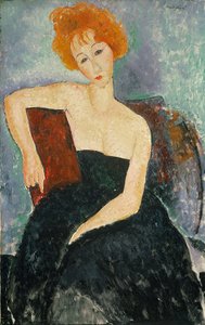 Fille rousse en robe de soirée, 1918