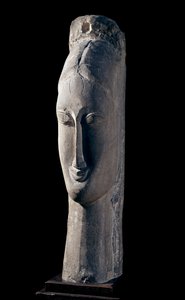 Testa di donna. Tête de femme. Sculpture d