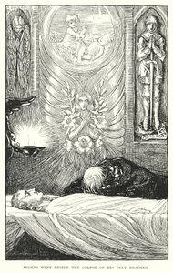 Ardens pleurait à côté du cadavre de son seul frère (gravure) - Amelia M. (attr.to) Bowerley or Bauerle