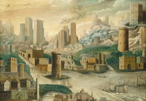 Une ville de fantaisie - American 19th Century