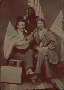 Portrait de trois hommes - American 19th Century