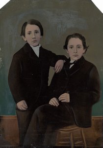 Portrait de deux garçons - American 19th Century