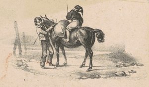 Jeunes et un cheval - American 19th Century