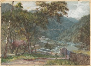Entrée de Kauterskill Clove, montagnes Catskill - American 19th Century after John Frederick Kensett