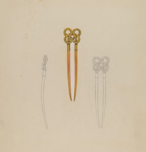 Épingle à cheveux en ambre