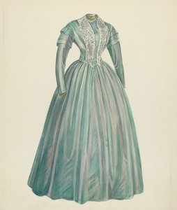 Robe en taffetas lavande - American 20th Century