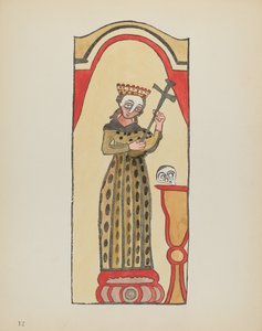 Planche 12 : Sainte Rita : Du portfolio "Dessins coloniaux espagnols du Nouveau-Mexique" - American 20th Century
